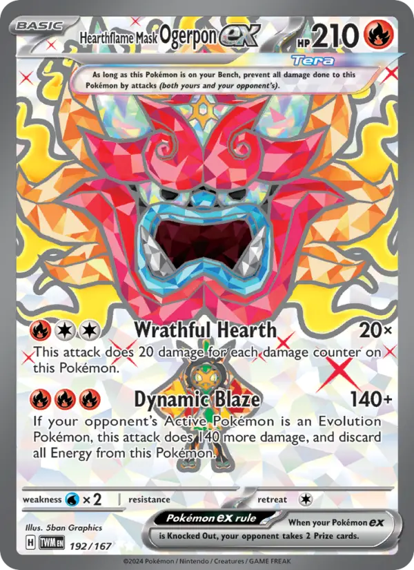 Hearthflame Mask Ogerpon ex, Twilight Masquerade #192