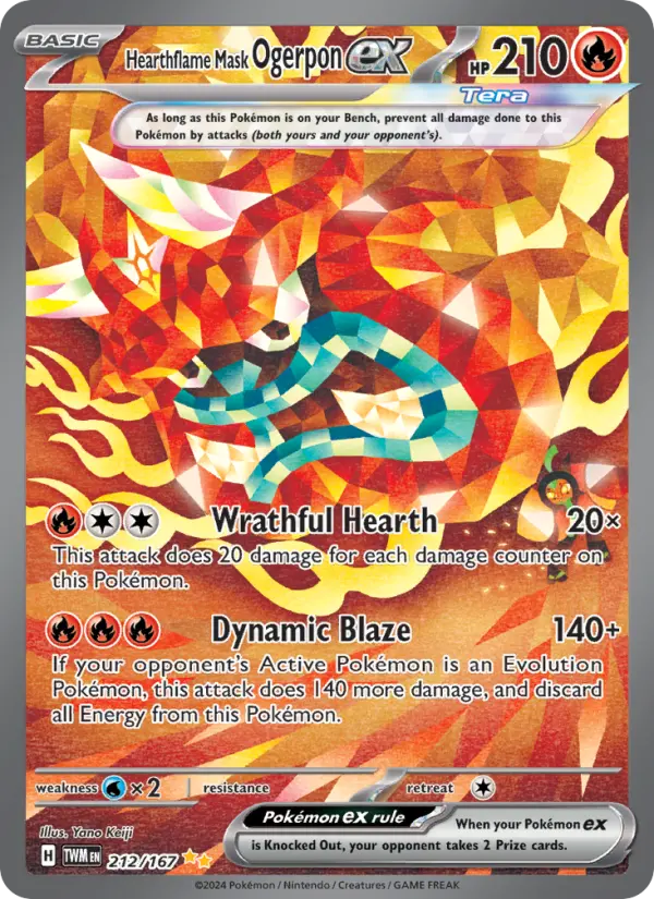 Hearthflame Mask Ogerpon ex, Twilight Masquerade #212