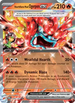 Hearthflame Mask Ogerpon ex, Twilight Masquerade #40/167