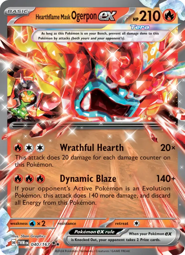 Hearthflame Mask Ogerpon ex, Twilight Masquerade #40