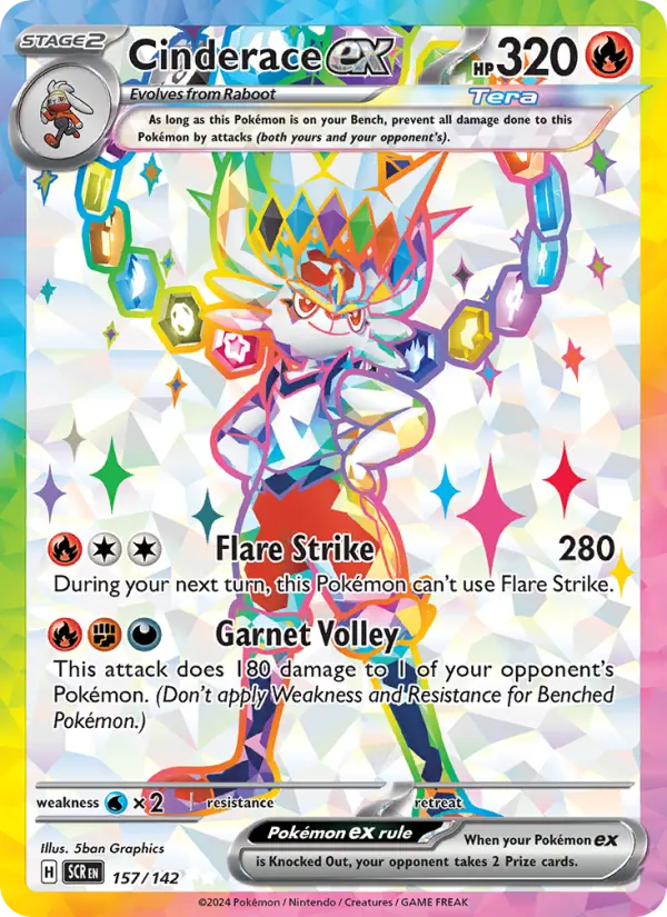 Cinderace ex, Stellar Crown #157