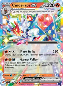 Cinderace ex, Stellar Crown #28/142
