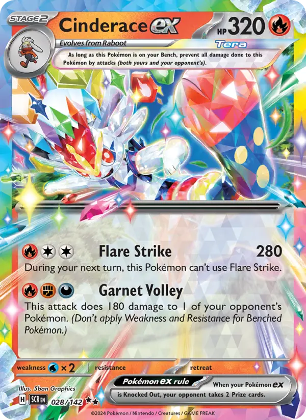 Cinderace ex, Stellar Crown #28
