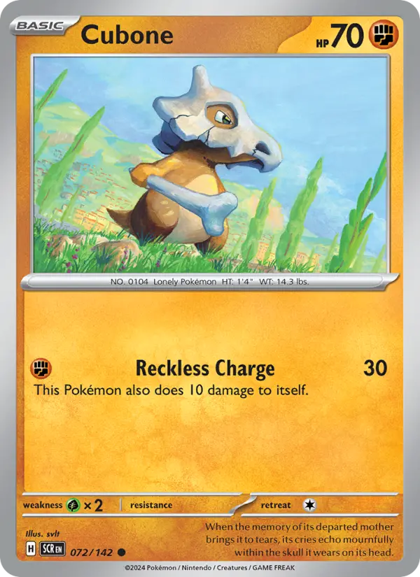 Cubone, Stellar Crown #72