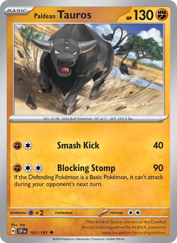 Paldean Tauros, Surging Sparks #101