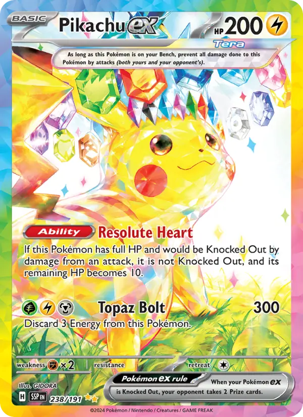 Pikachu ex, Surging Sparks #238