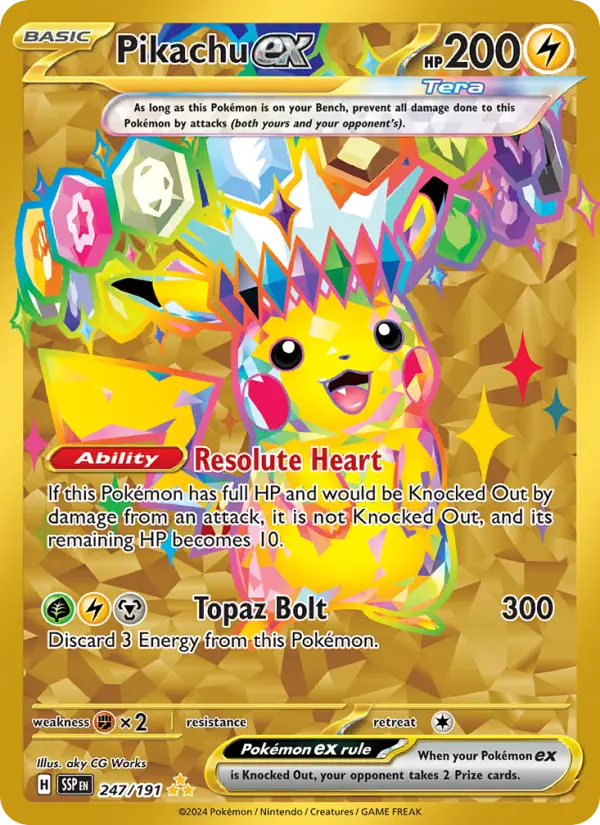 Pikachu ex, Surging Sparks #247