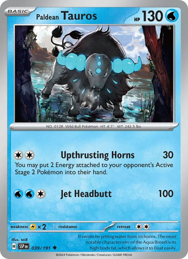 Paldean Tauros, Surging Sparks #39