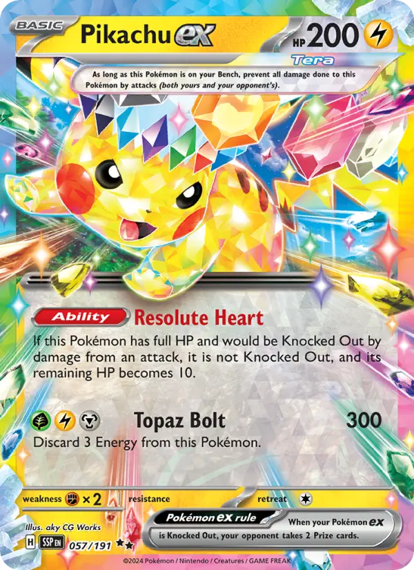 Pikachu ex, Surging Sparks #57