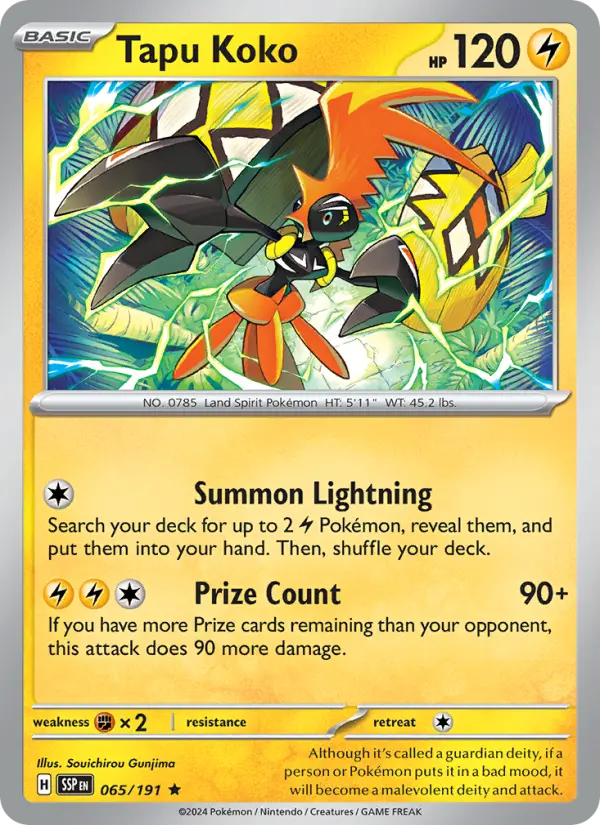 Tapu Koko, Surging Sparks #65