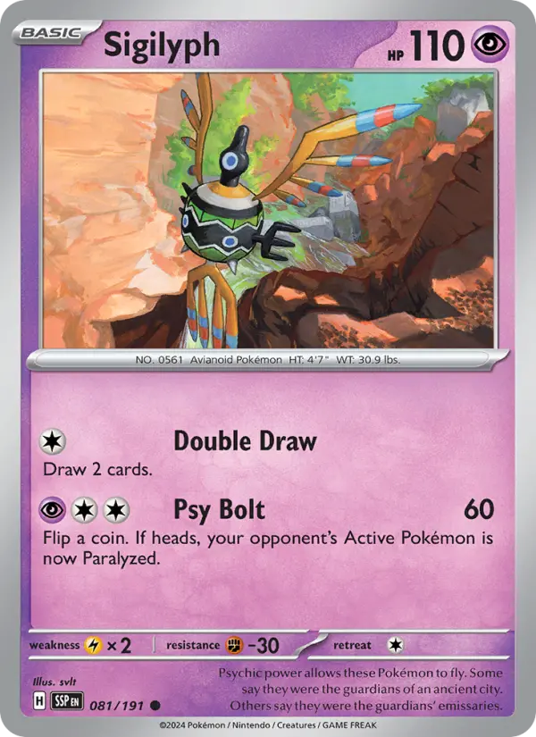 Sigilyph, Surging Sparks #81