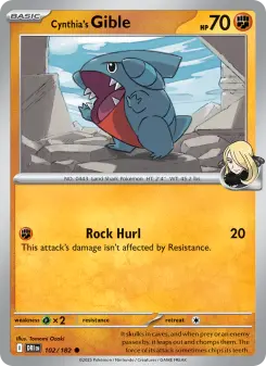 Cynthia's Gible, Destined Rivals #102/182