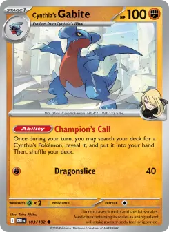 Cynthia's Gabite, Destined Rivals #103/182
