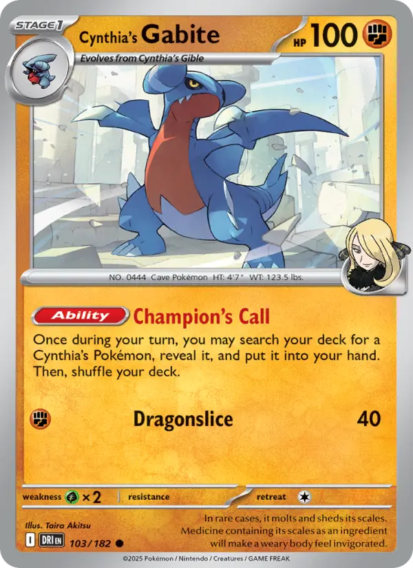 Cynthia's Gabite, Destined Rivals #103
