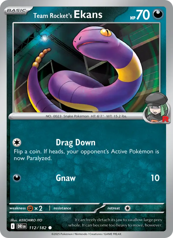 Team Rocket's Ekans, Destined Rivals #112