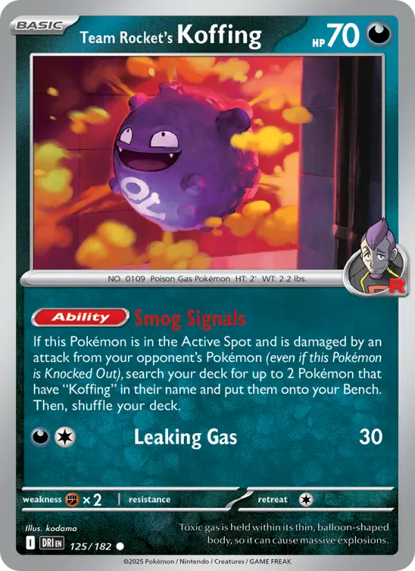 Team Rocket's Koffing, Destined Rivals #125