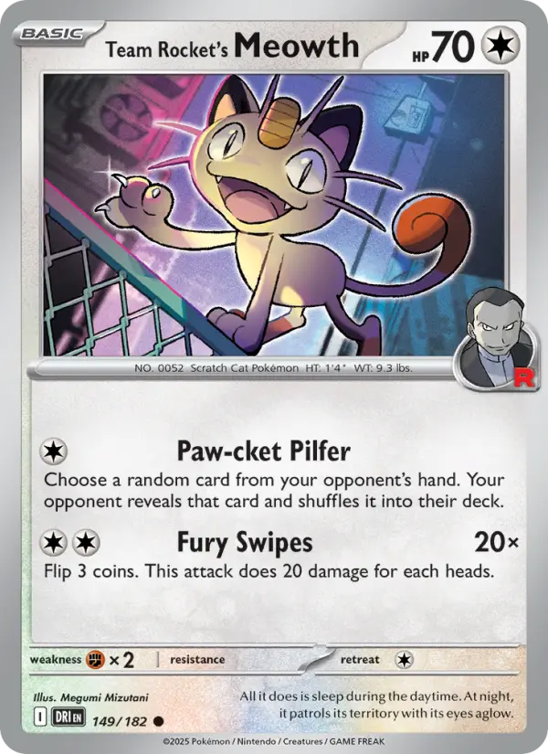 Team Rocket's Meowth, Destined Rivals #149