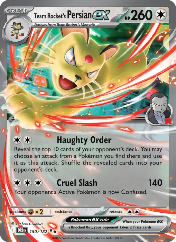 Team Rocket's Persian ex, Destined Rivals #150