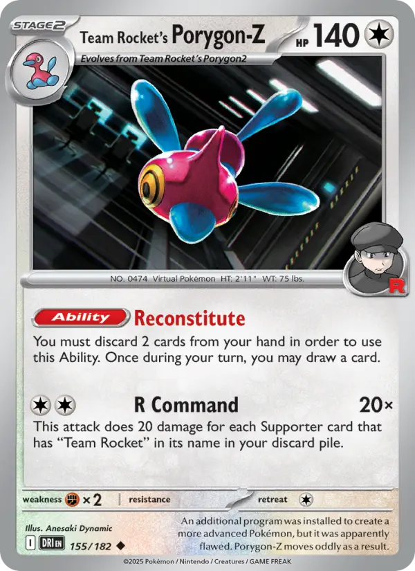 Team Rocket's Porygon-Z, Destined Rivals #155