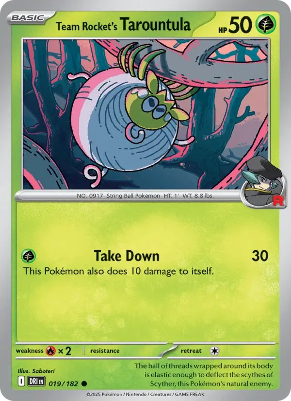 Team Rocket's Tarountula, Destined Rivals #19