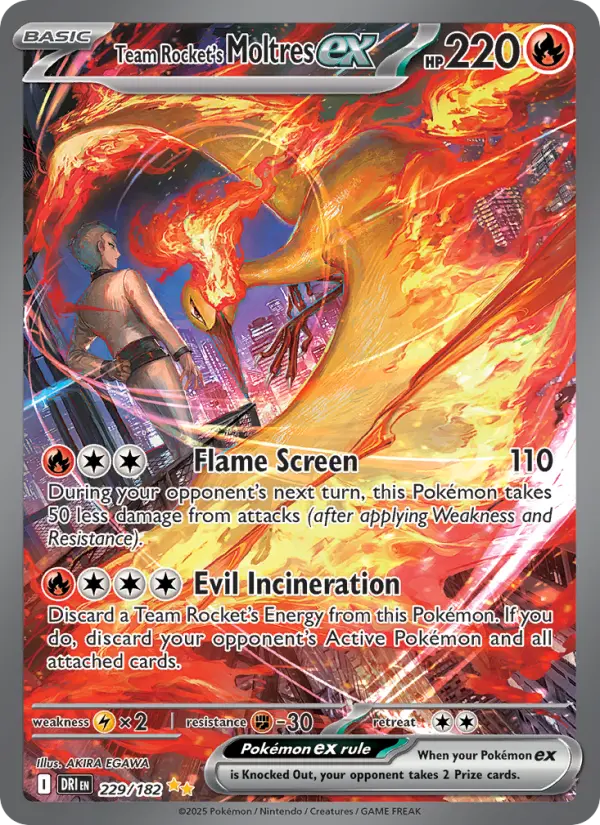 Team Rocket's Moltres ex, Destined Rivals #229