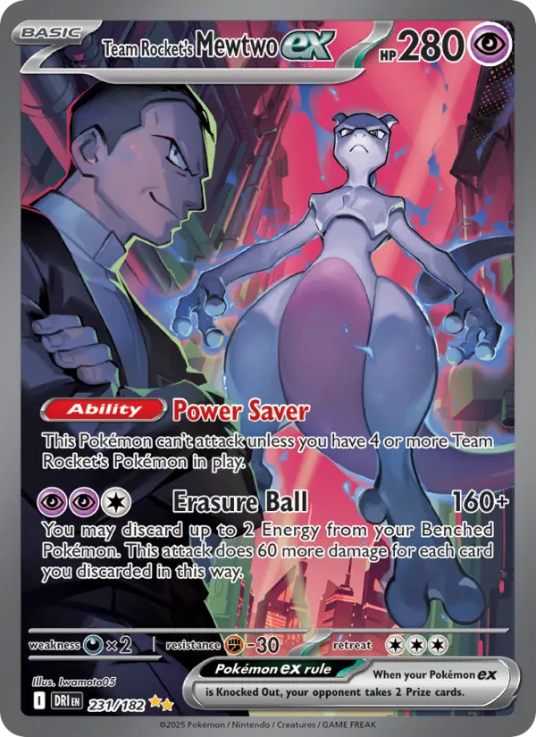 Team Rocket's Mewtwo ex, Destined Rivals #231
