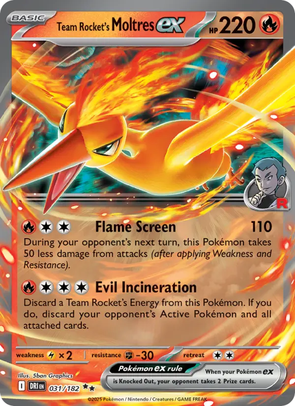 Team Rocket's Moltres ex, Destined Rivals #31