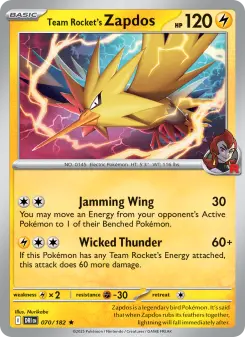 Team Rocket's Zapdos, Destined Rivals #70/182