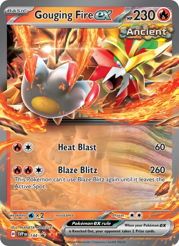 Gouging Fire ex, SVP Black Star Promos #144