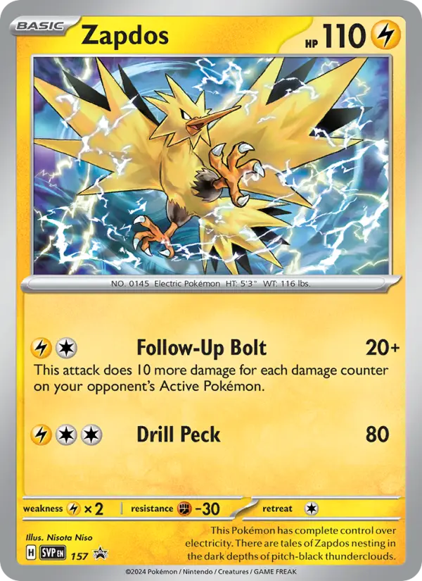 Zapdos, SVP Black Star Promos #157