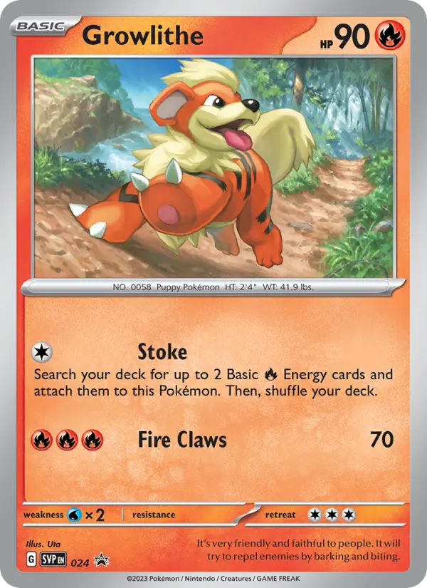 Growlithe, SVP Black Star Promos #24