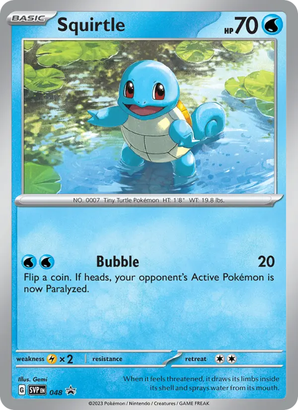 Squirtle, SVP Black Star Promos #48
