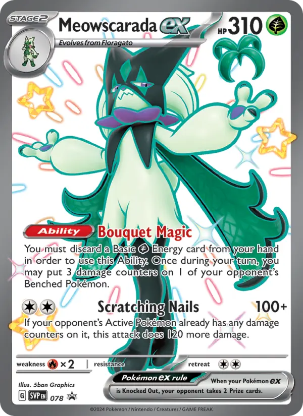 Meowscarada ex, SVP Black Star Promos #78