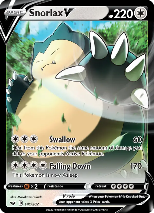 Snorlax V, Sword & Shield #141