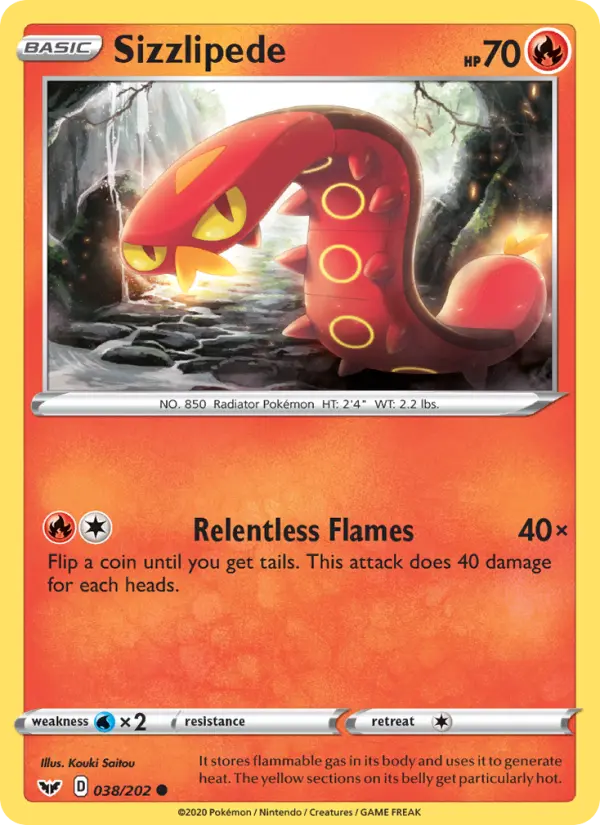 Sizzlipede, Sword & Shield #38