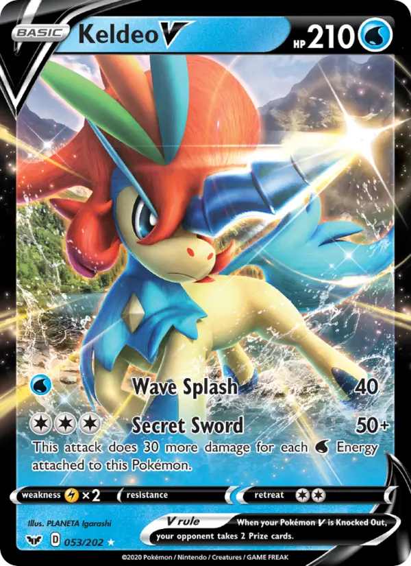 Keldeo V, Sword & Shield #53