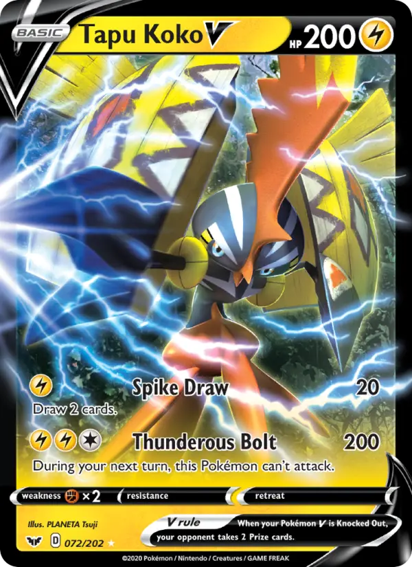Tapu Koko V, Sword & Shield #72