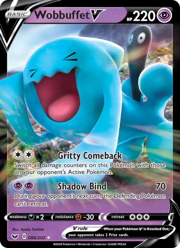 Wobbuffet V, Sword & Shield #86