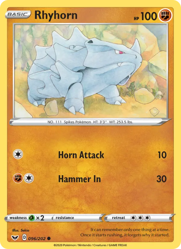 Rhyhorn, Sword & Shield #96