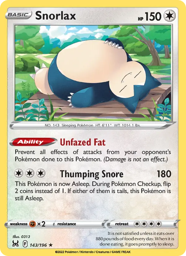 Snorlax, Lost Origin #143