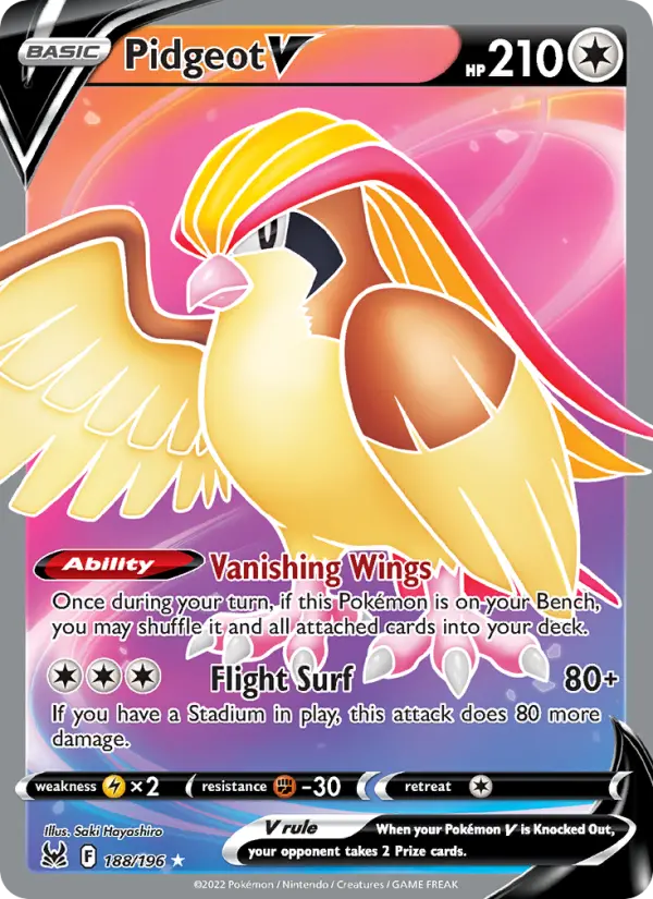 Pidgeot V, Lost Origin #188