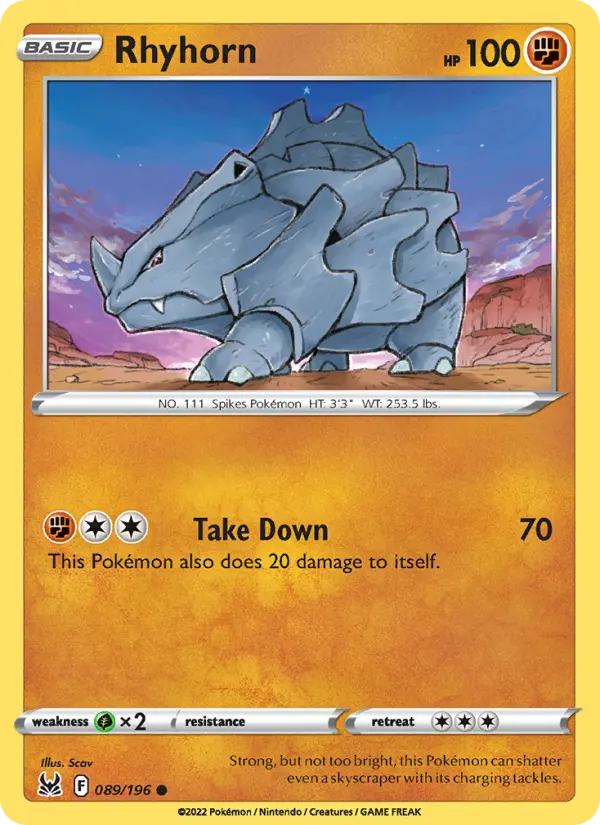 Rhyhorn, Lost Origin #89