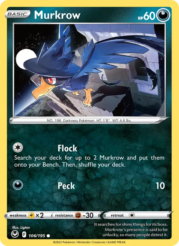 Murkrow, Silver Tempest #106