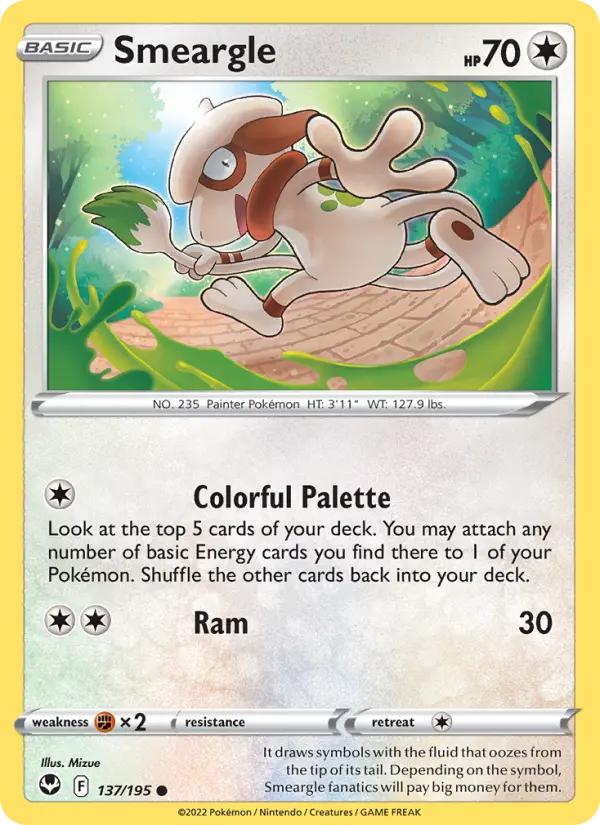 Smeargle, Silver Tempest #137