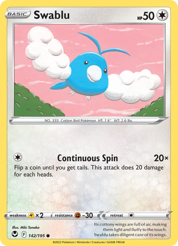 Swablu, Silver Tempest #142