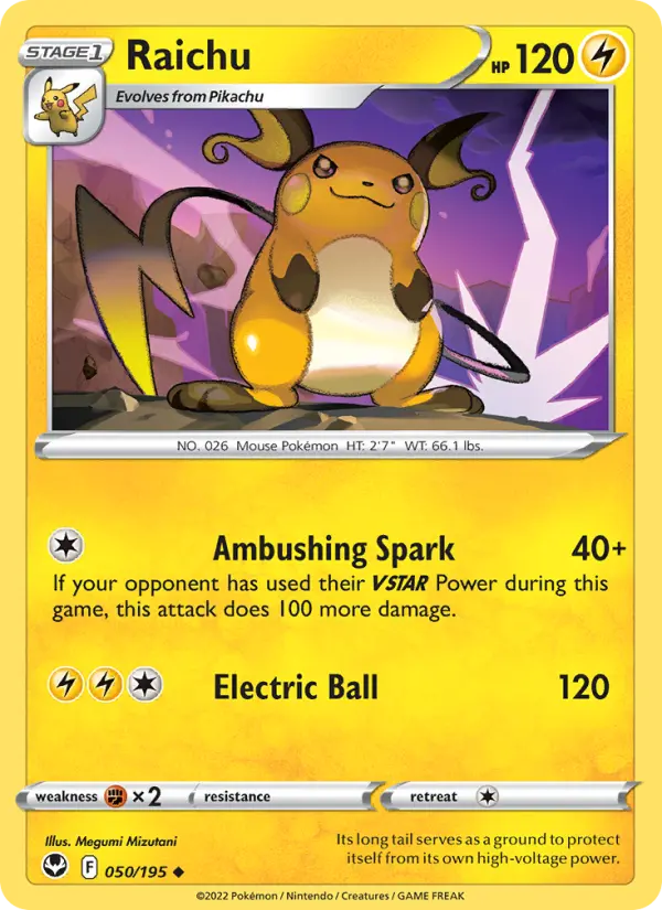 Raichu, Silver Tempest #50