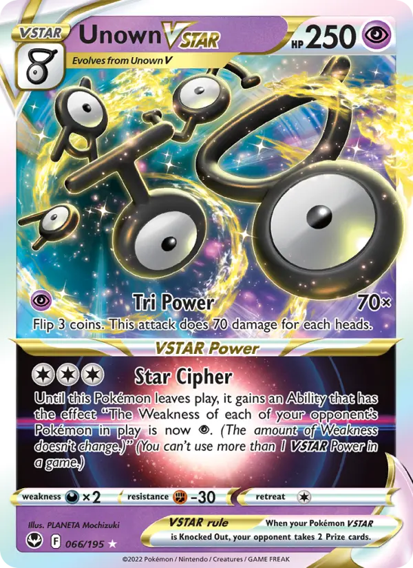 Unown VSTAR, Silver Tempest #66