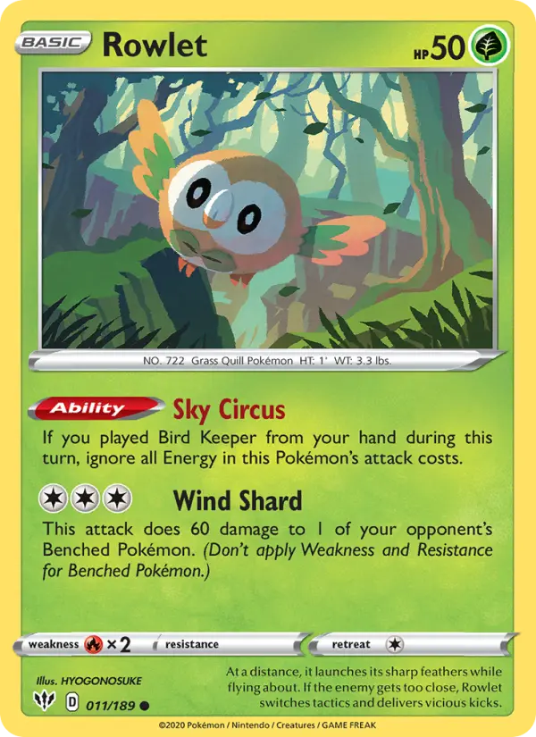 Rowlet, Darkness Ablaze #11