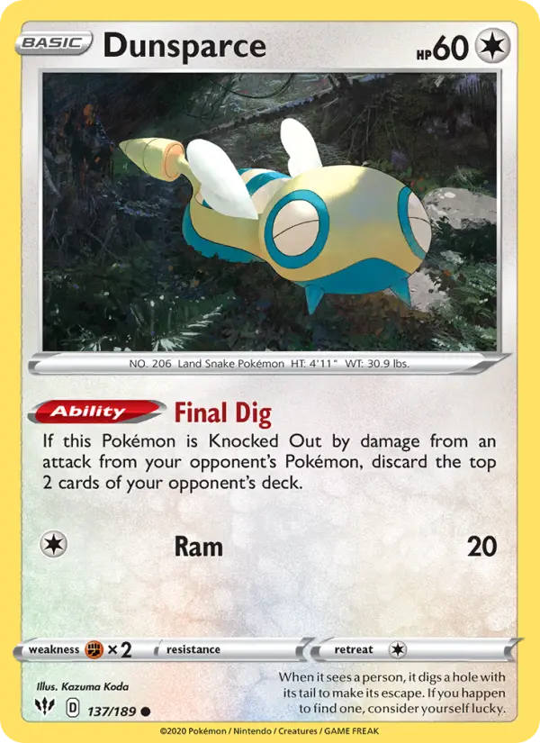 Dunsparce, Darkness Ablaze #137