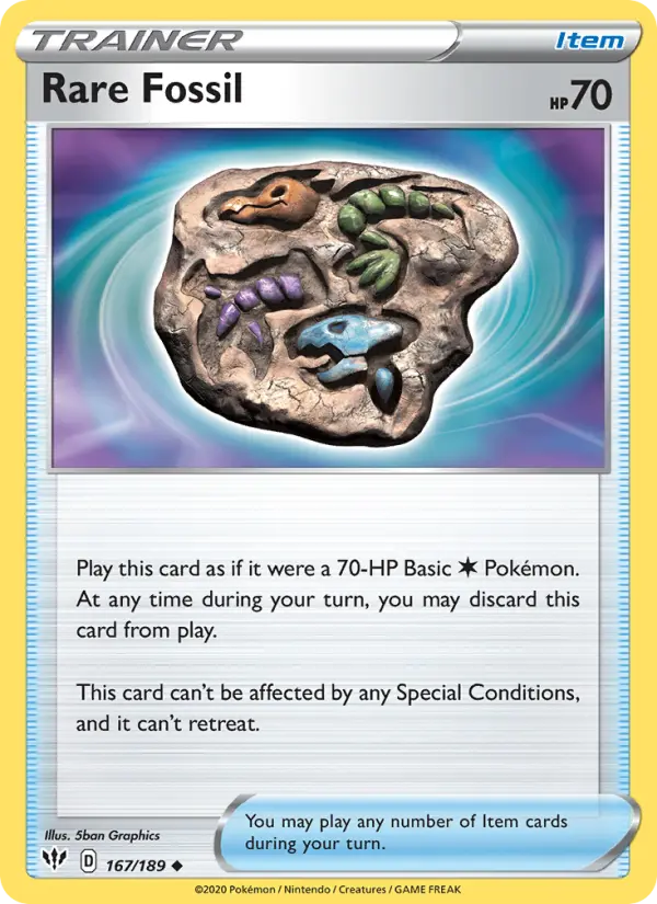 Rare Fossil, Darkness Ablaze #167